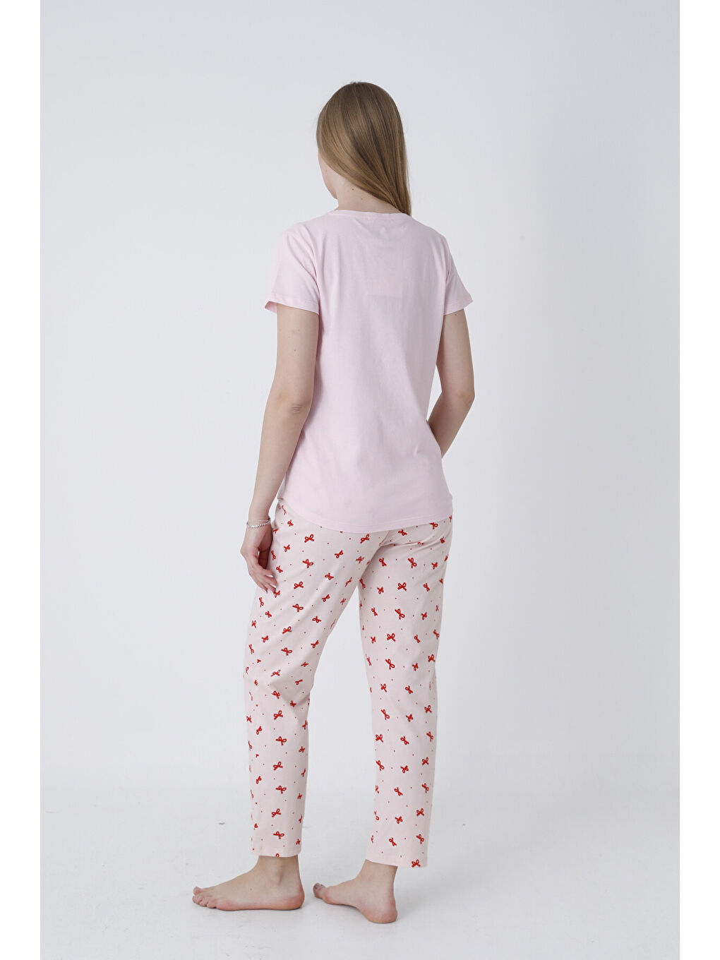 Pembe Somon La Vie En Rose Pijama Takımı-1