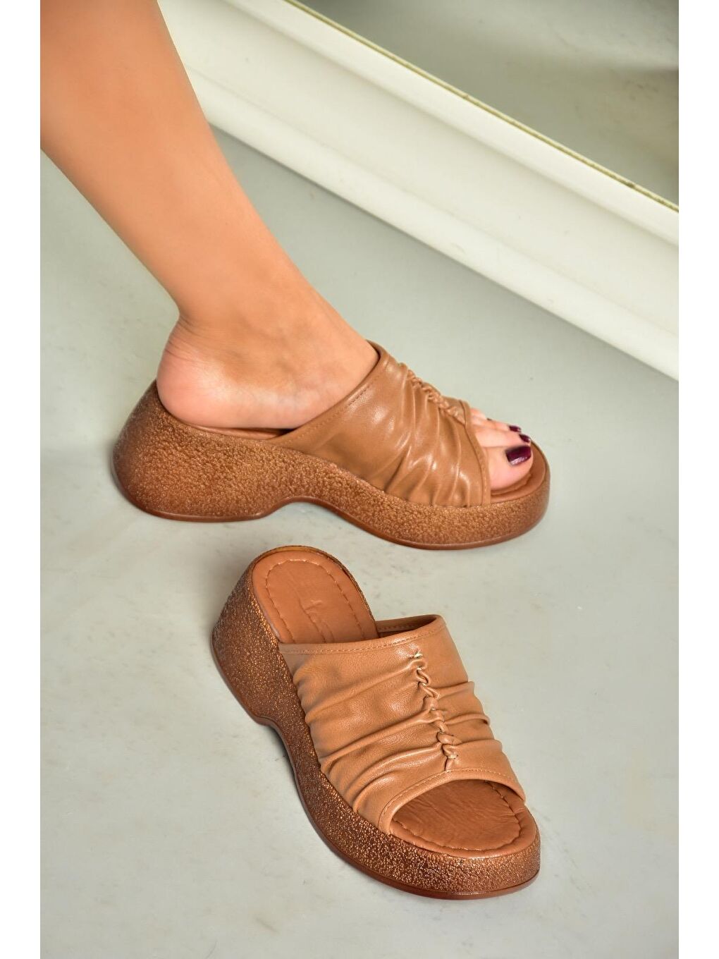 Kahverengi S9964430 Taba Kadın Terlik