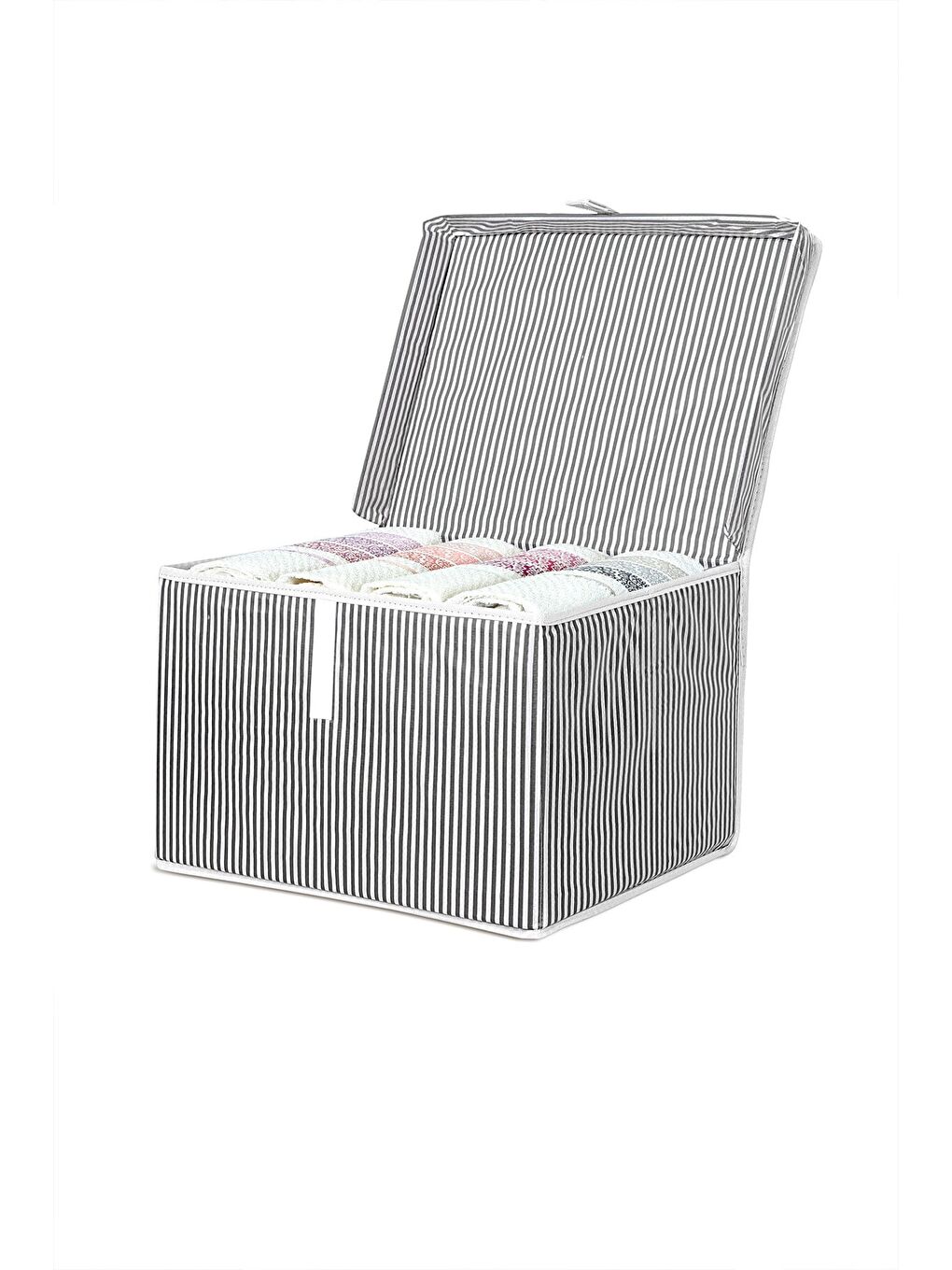 Gri 2'li Kapaklı Hurç Saklama Kutusu 40x30x26 cm-1