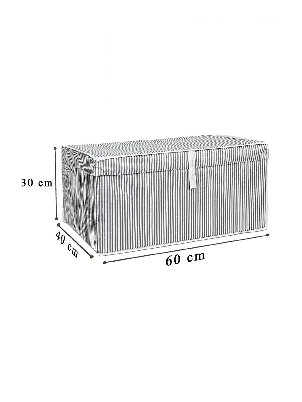 Gri 2'li Kapaklı Hurç Saklama Kutusu 60x40x30 cm-3