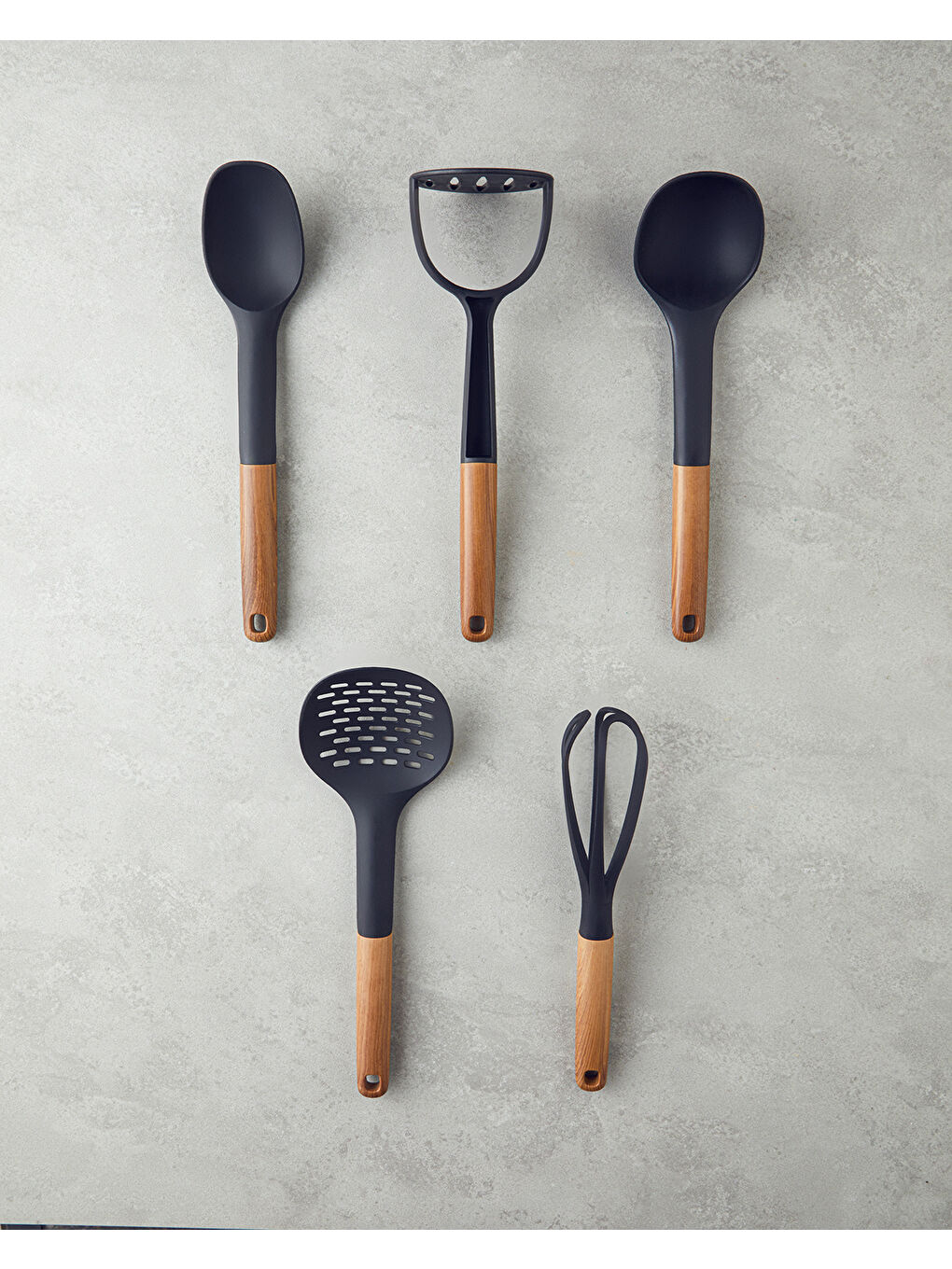 Ciara Plastik Servis Kaşığı 32 cm Siyah-2