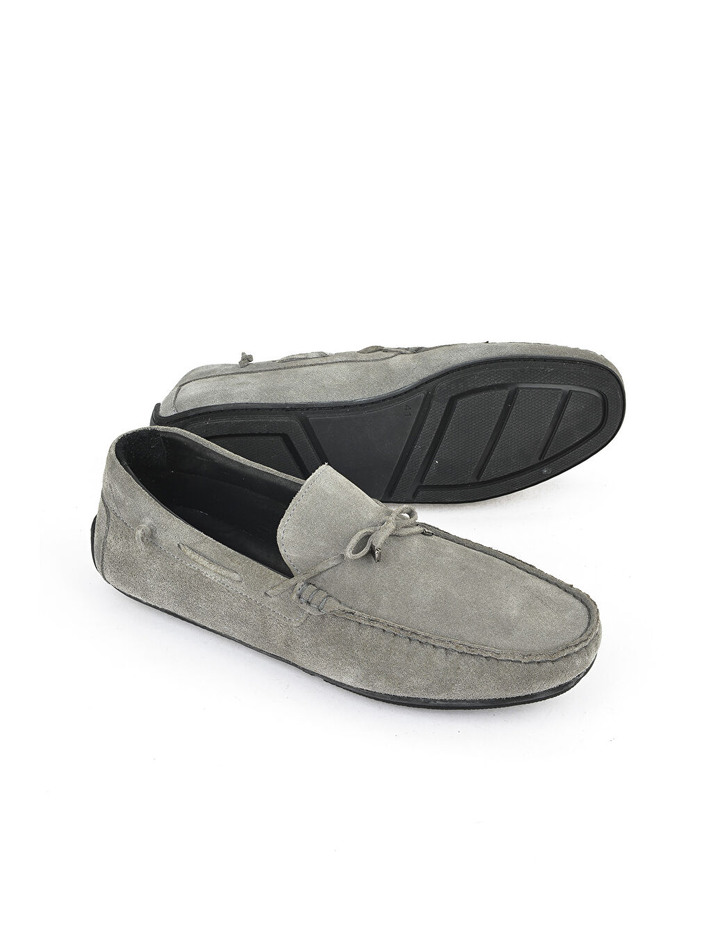 Erkek Hakiki Deri Ayakkabı 1511007ZB012 Gri-3