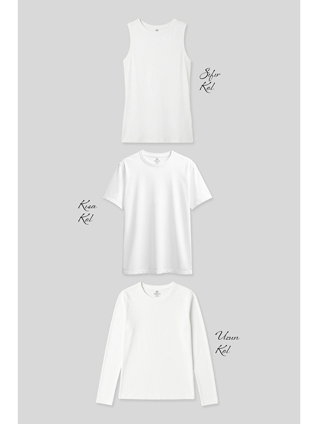 Basic O Yaka 3’lü Paket Beyaz Kadın T-Shirt