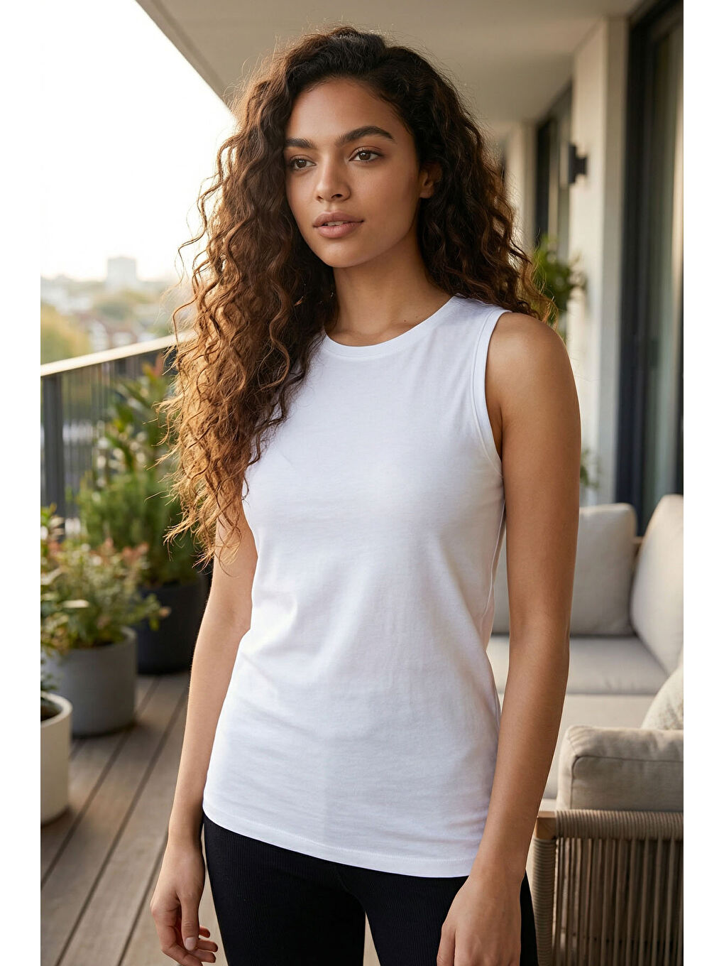 Basic O Yaka 3’lü Paket Beyaz Kadın T-Shirt-1