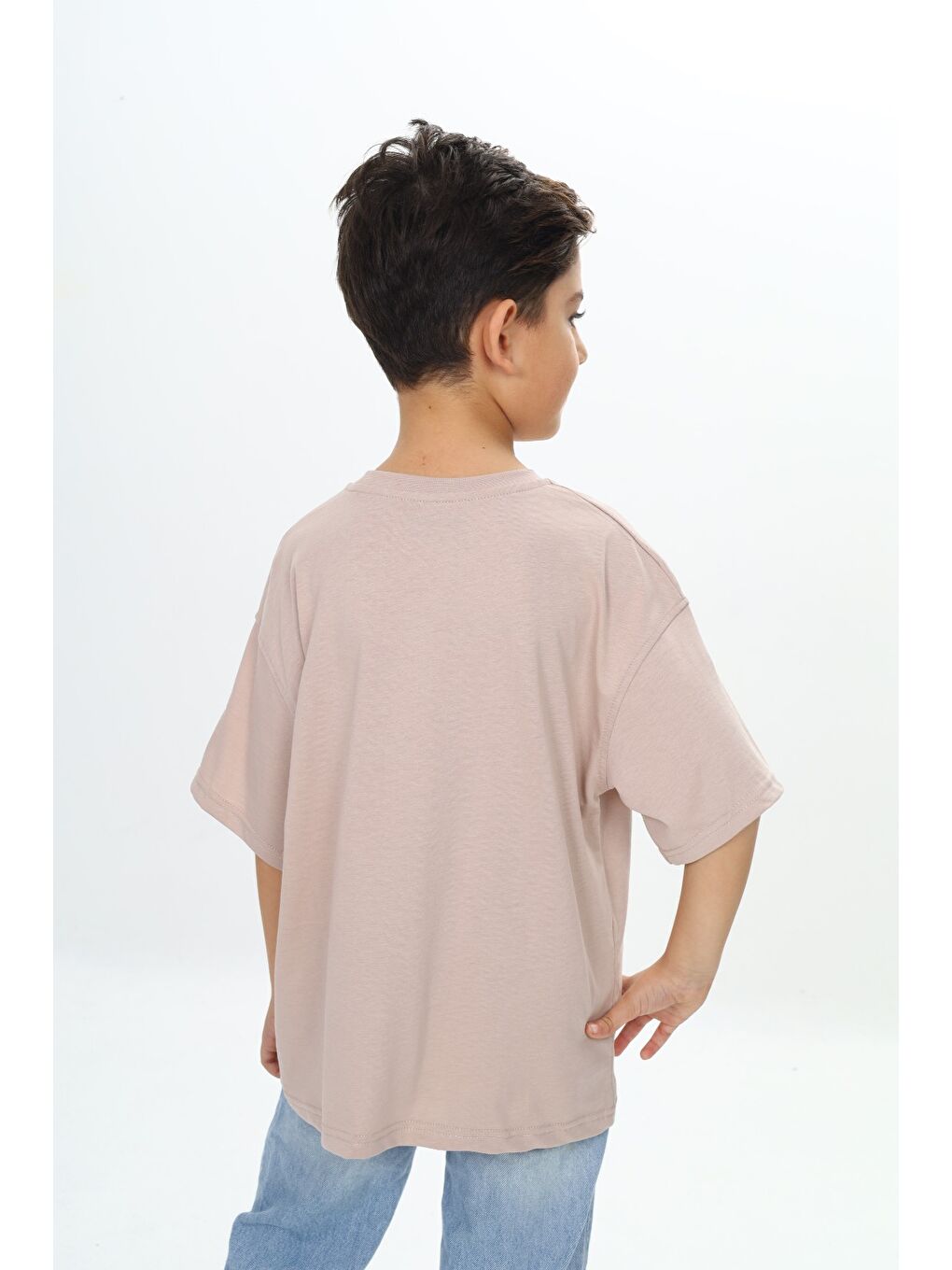 Bej Erkek Çocuk Grafiti Baskılı Tişört-3