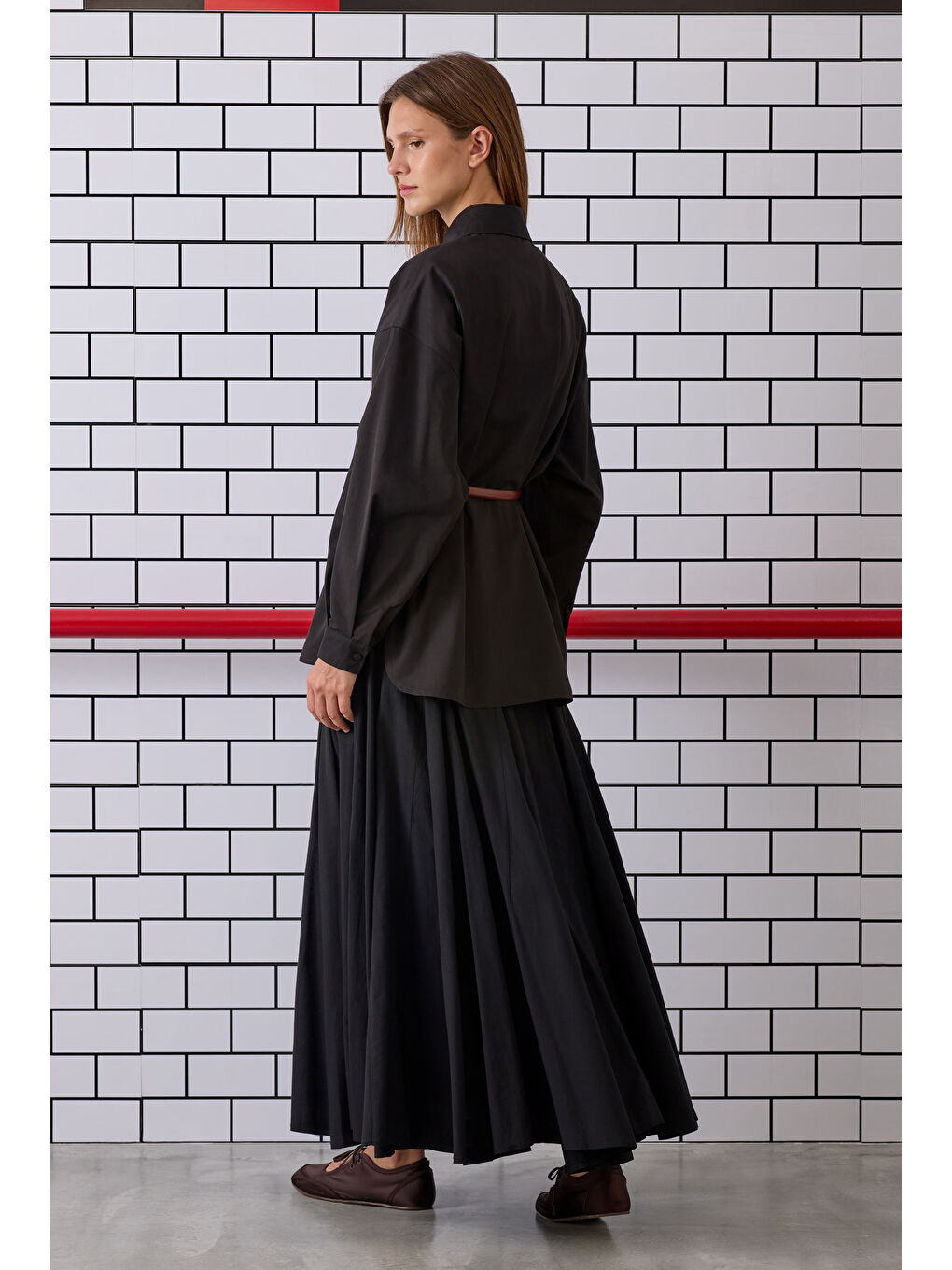 Çift Fleto Cepli Gömlek Siyah-3