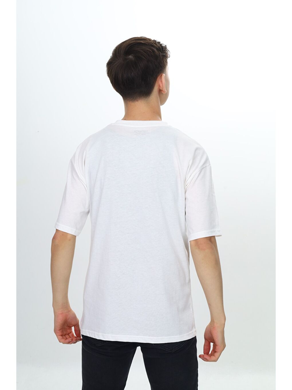 Ekru Erkek Çocuk Robot Baskılı Tişört-1