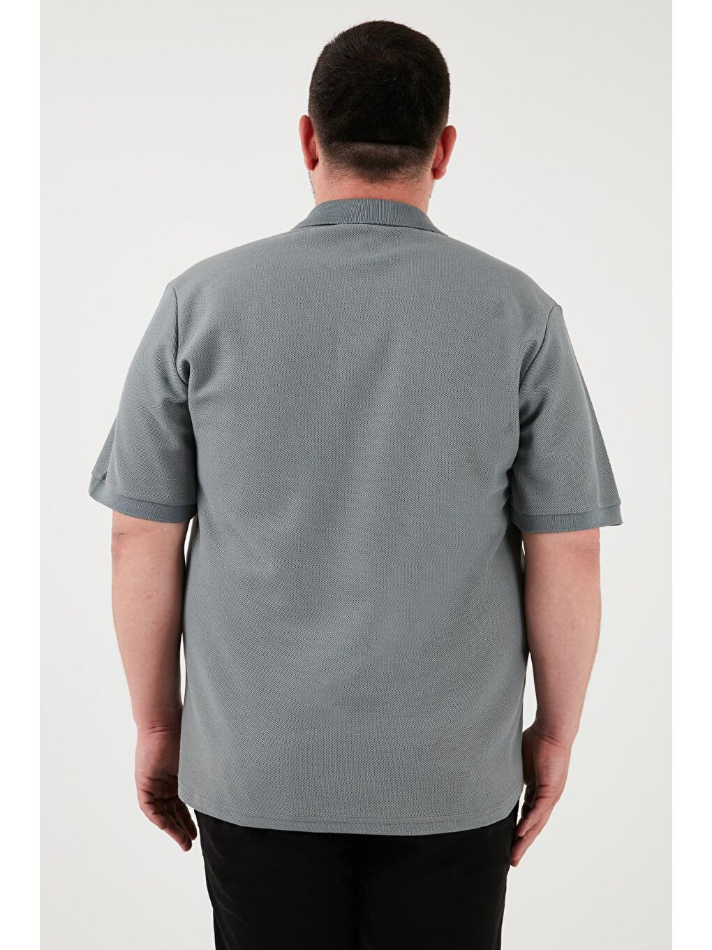 Buratti Haki Büyük Beden Pamuklu Regular Fit Polo Yaka T Shirt 5902729B - 4