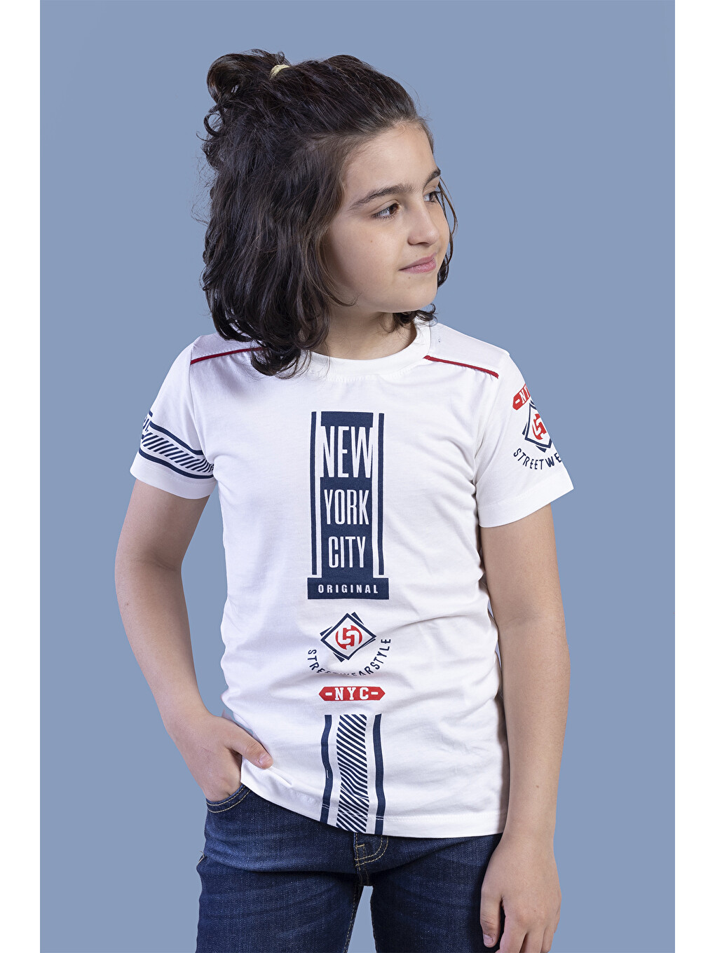 Ekru Erkek Çocuk Tişört New York Cıty Baskı