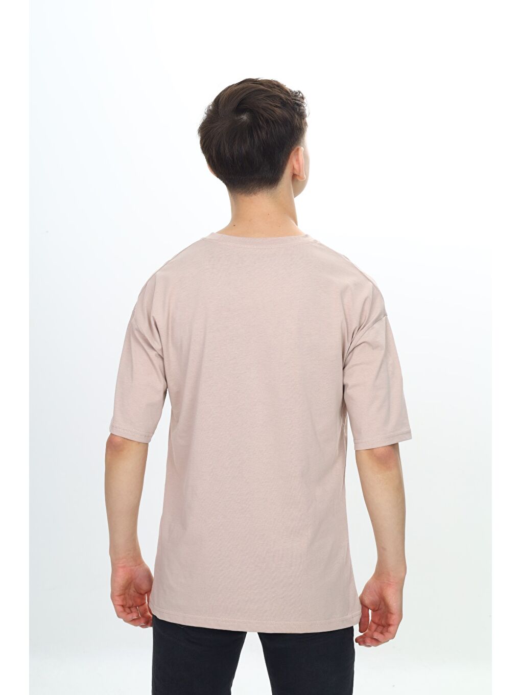 Bej Erkek Çocuk Robot Baskılı Tişört-3