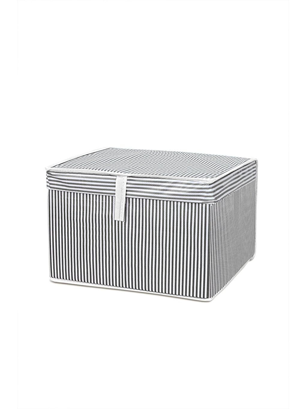 Gri 5 Adet Kapaklı Hurç Saklama Kutusu 40x30x26 cm-2