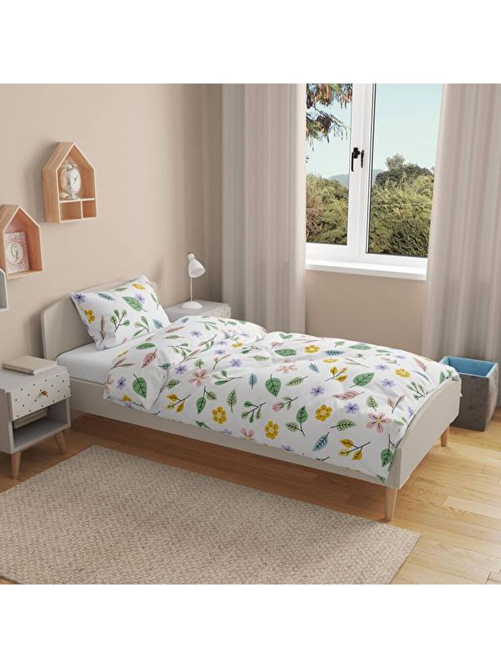 Karışık Soft Chesney Tek Kişilik Nevresim Takımı - Renkli-1