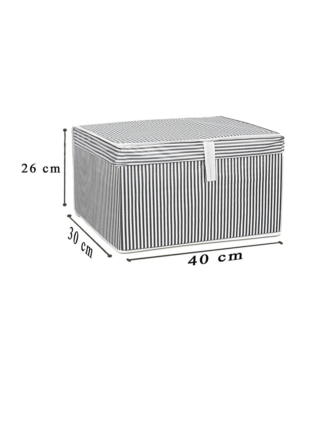 Gri Kapaklı Çok Amaçlı Hurç Saklama Kutusu 40x30x26 cm-3
