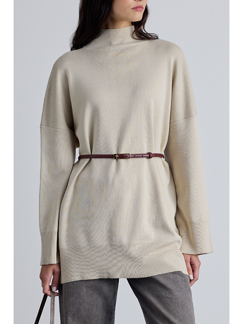 Dikdörtgen Tokalı İnce Kemer Bordo-2