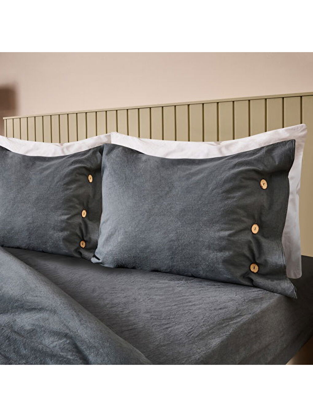 Soft Anthracite Çift Kişilik Nevresim Takımı - Antrasit-4