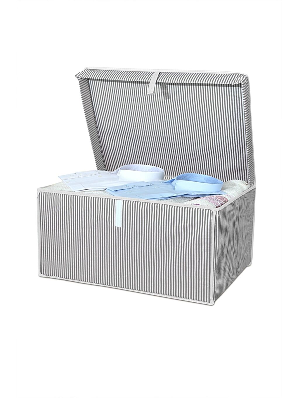 Gri 6'lı Kapaklı Hurç Saklama Kutusu 60x40x30 cm-1