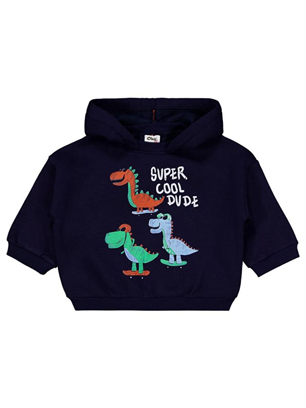 Lacivert Baby Dinozor Baskılı 6-18 Ay Takım