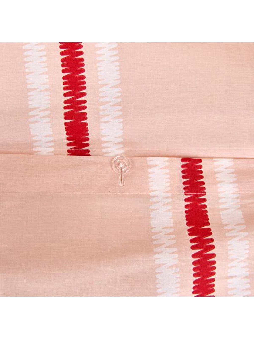 Evidea Sari Soft Strisce Çift Kişilik Nevresim Takımı - Taş / Kiremit - 2