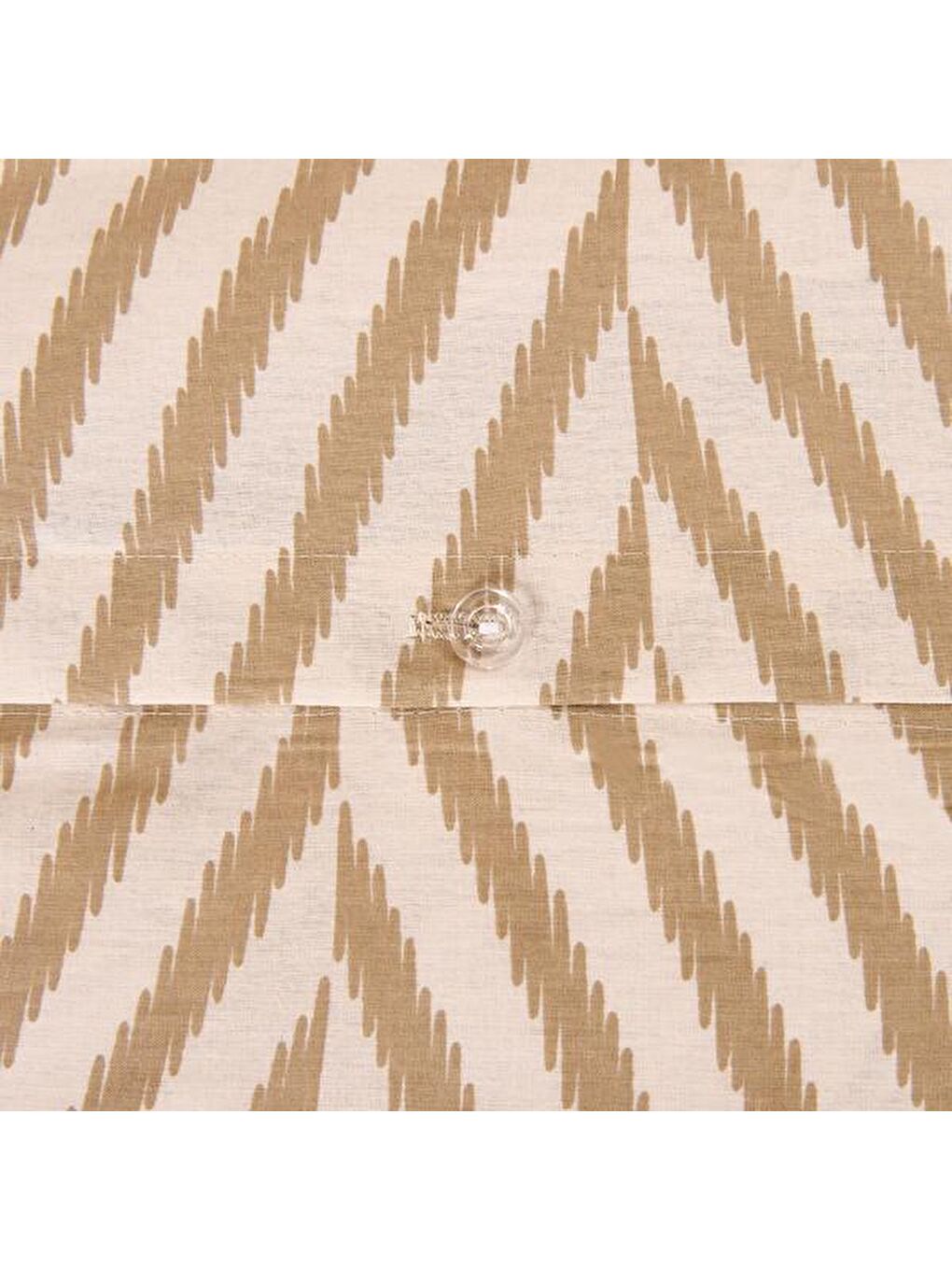 Lila Soft Herringbone Çift Kişilik Nevresim Takımı - Ekru / Taş-1