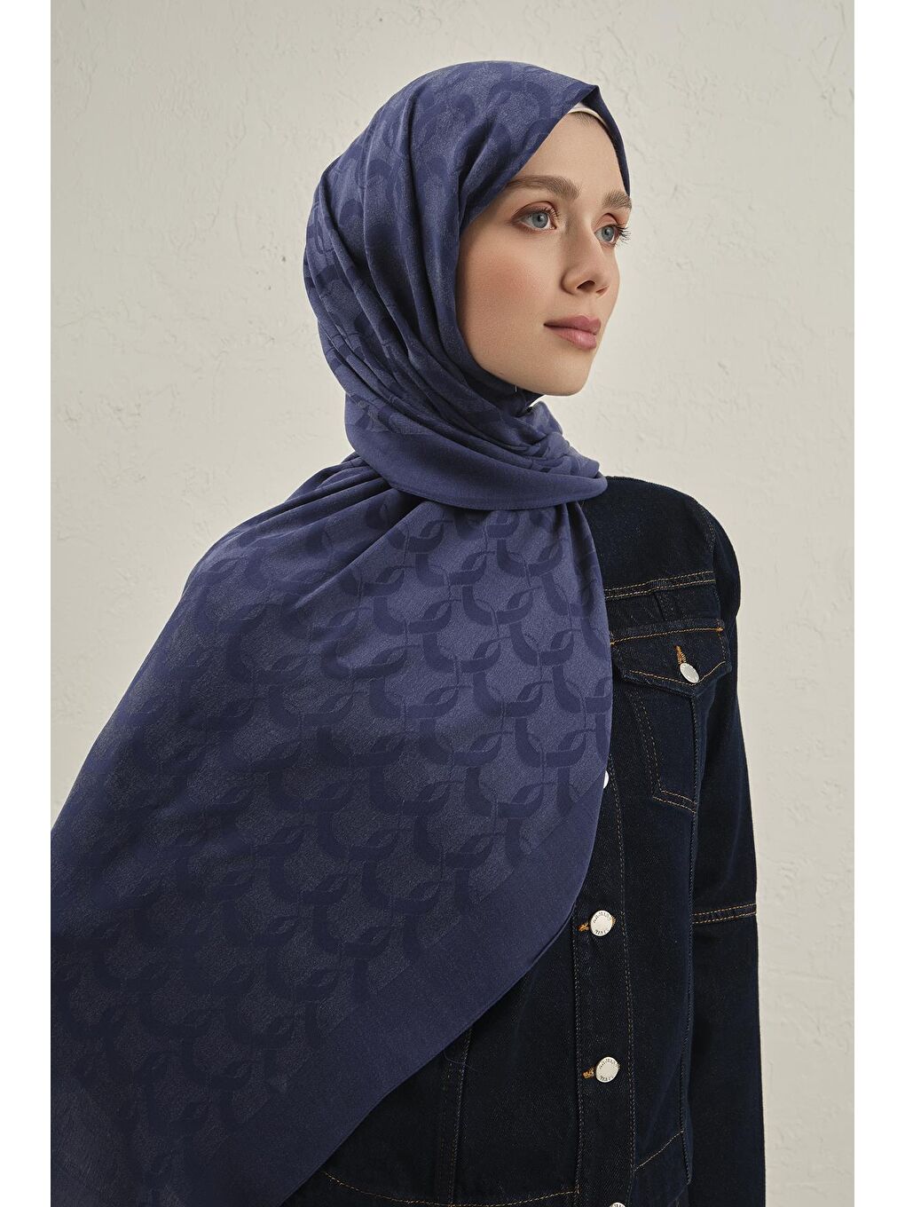 Lacivert Cool Şal 1 03