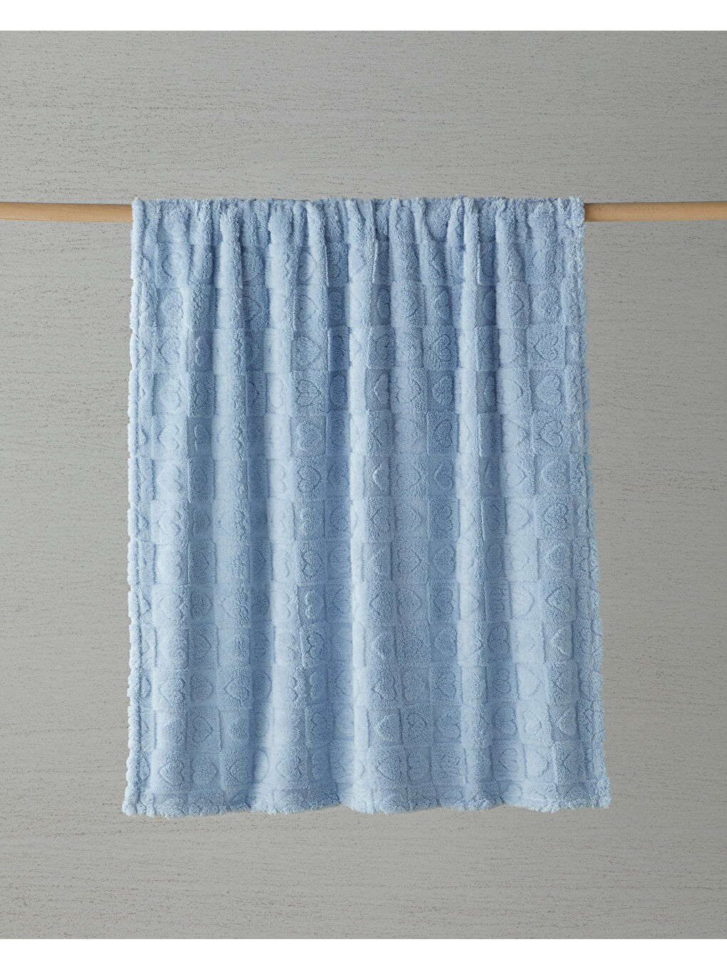 Fancy Love Jakarlı Wellsoft Tv Battaniye Açık Mavi