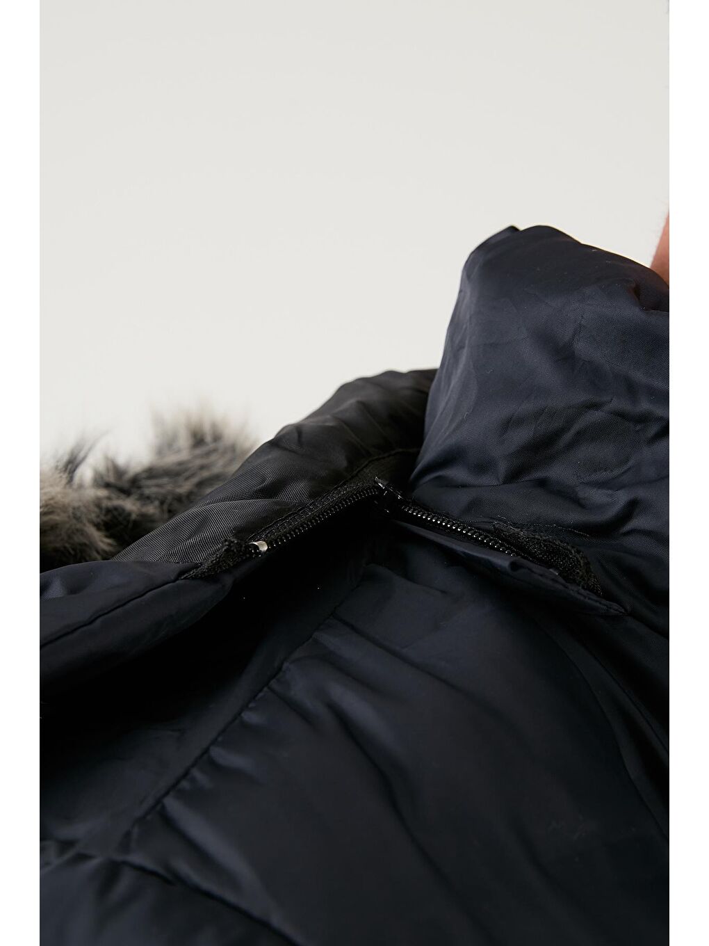 Lacivert Slim Fit Fermuarlı Çıkarılabilir Kapüşonlu Şişme Erkek Mont 5760065-4