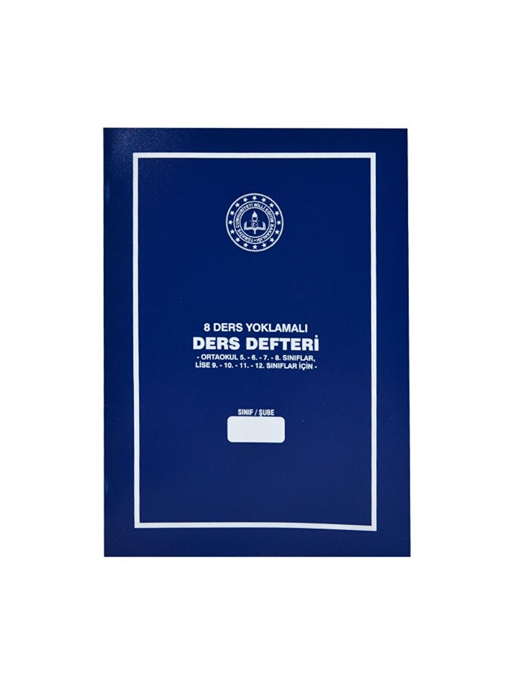 25x35 Plastik Kapak 8 Derslik Yoklamalı Ders Defteri (384)