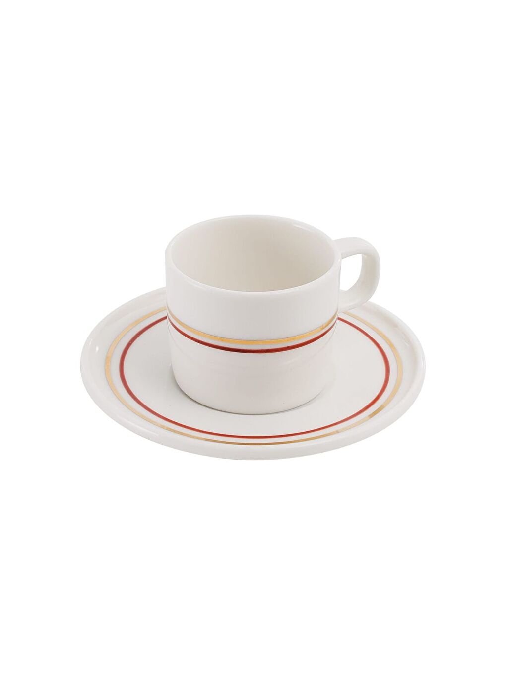 Ekru Mental 2 Kişilik Kahve Fincanı Takımı Altın-1