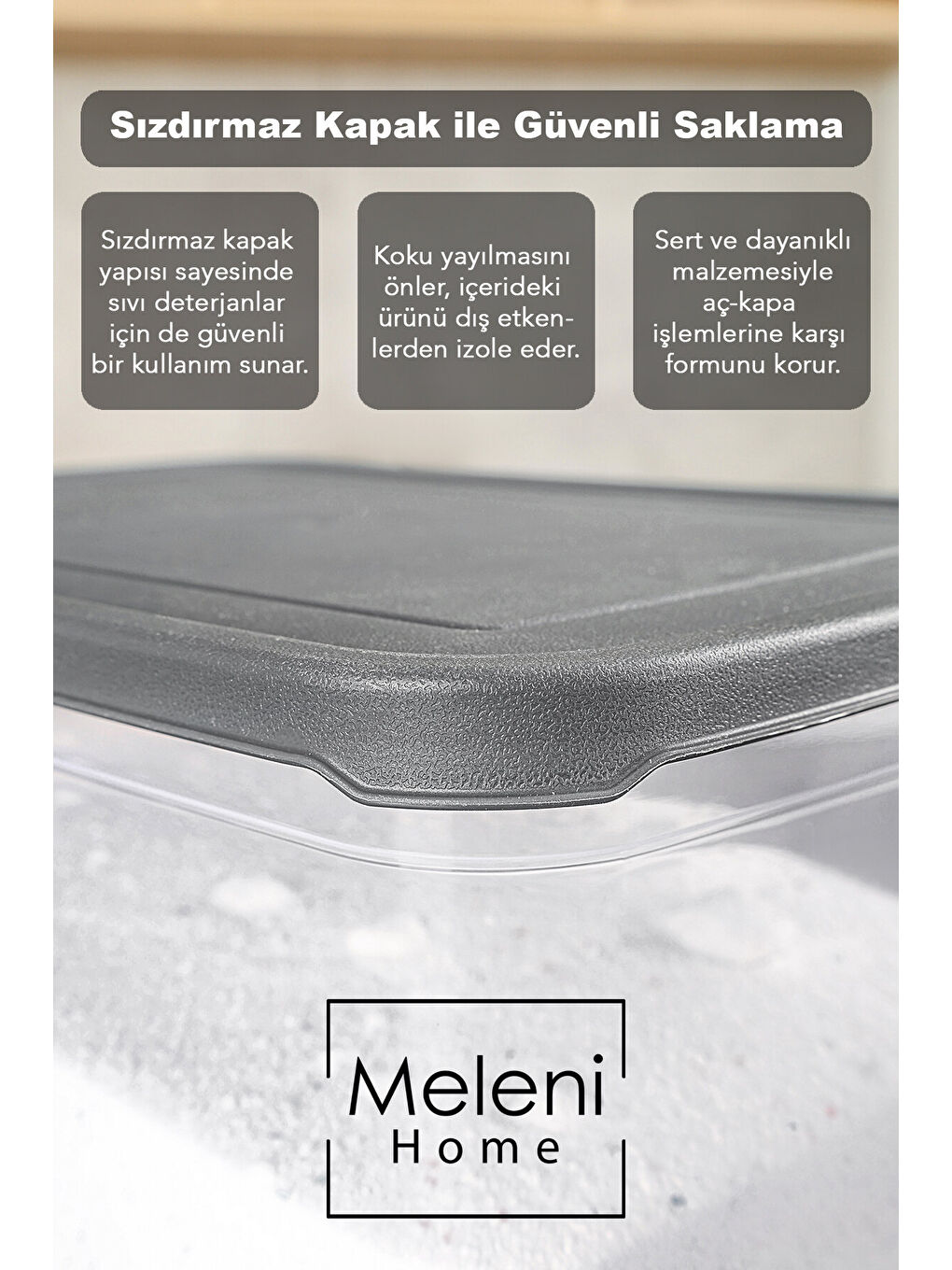 Renksiz 2'li Etiketli Deterjan Saklama Kutusu 3,7 l-3