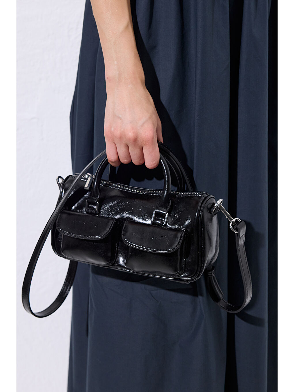 Siyah Lenora Cepli Çanta Black Truffle-2