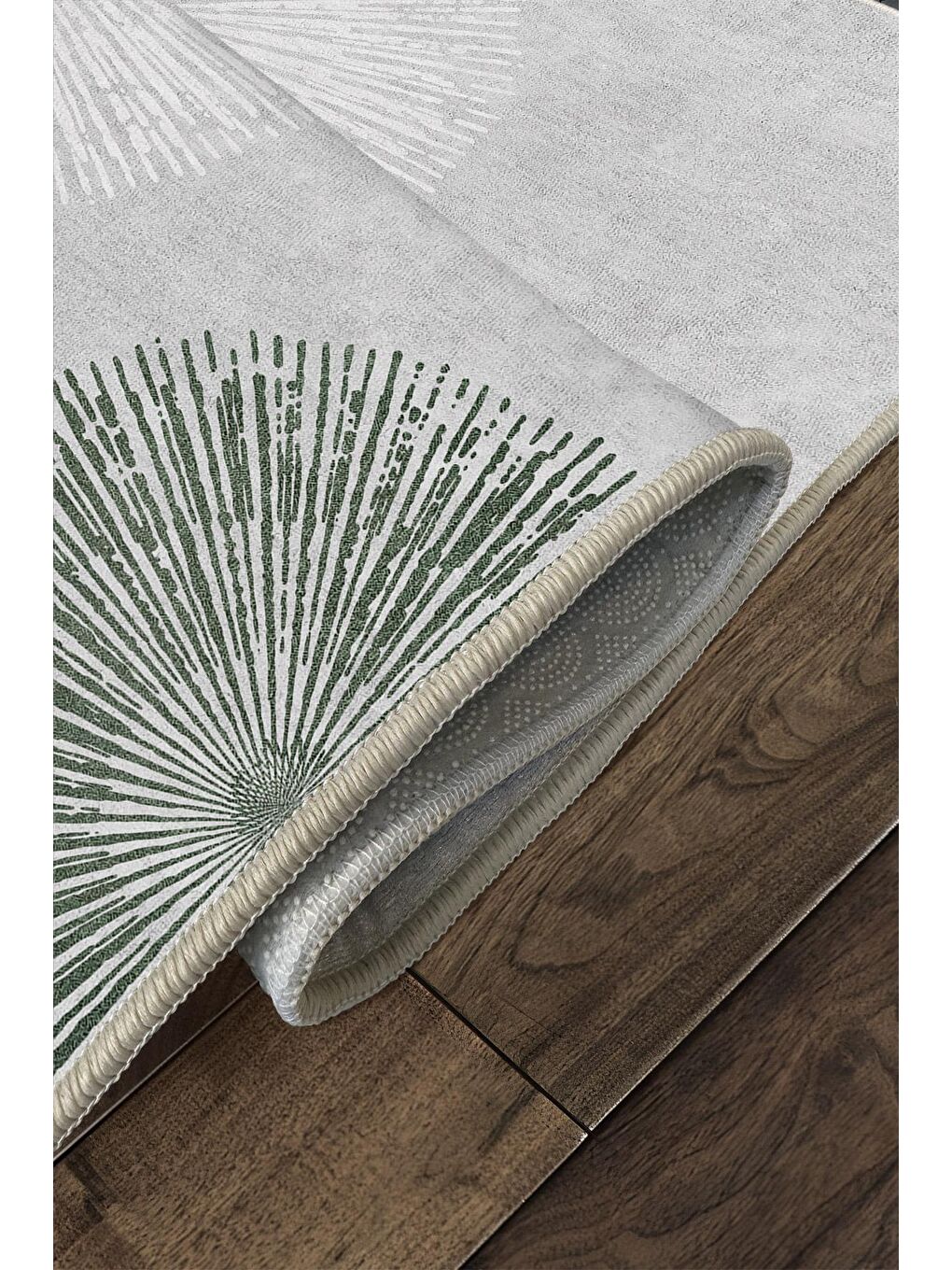 Gri Özel Tasarım, Kaymaz Taban, İnce, Yıkanabilir, Modern Halı WOOKECE1495 160x230-4