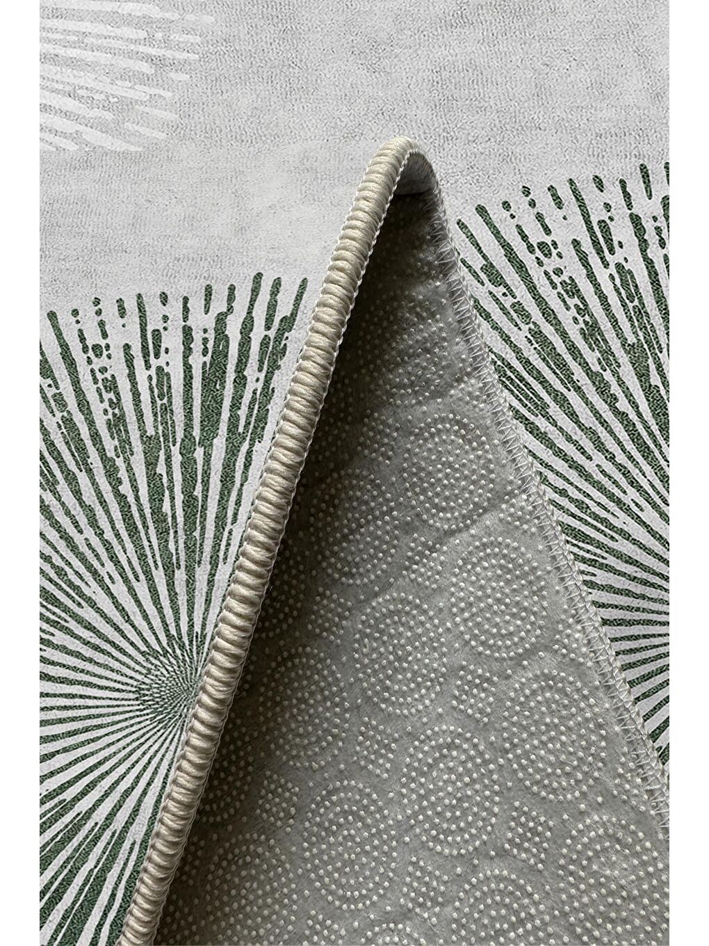 Gri Özel Tasarım, Kaymaz Taban, İnce, Yıkanabilir, Modern Halı WOOKECE1495 160x230-5