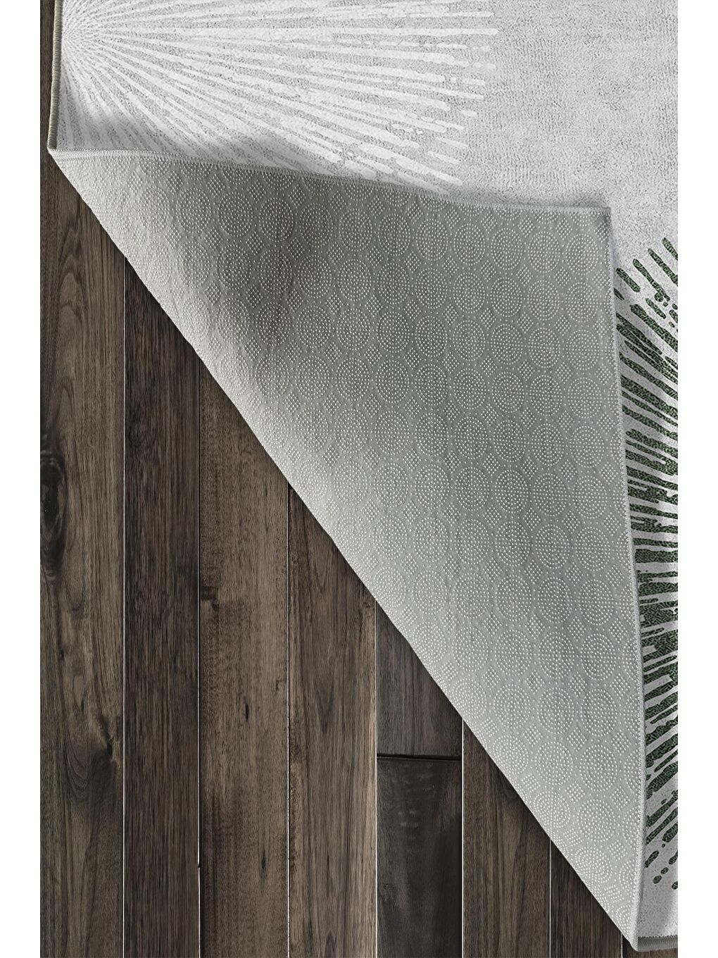 Gri Özel Tasarım, Kaymaz Taban, İnce, Yıkanabilir, Modern Halı WOOKECE1495 160x230-6