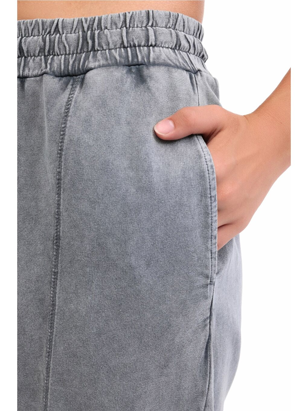 WL AISHA 22SY781 5FX Gri Kadın Eşofman Altı-3