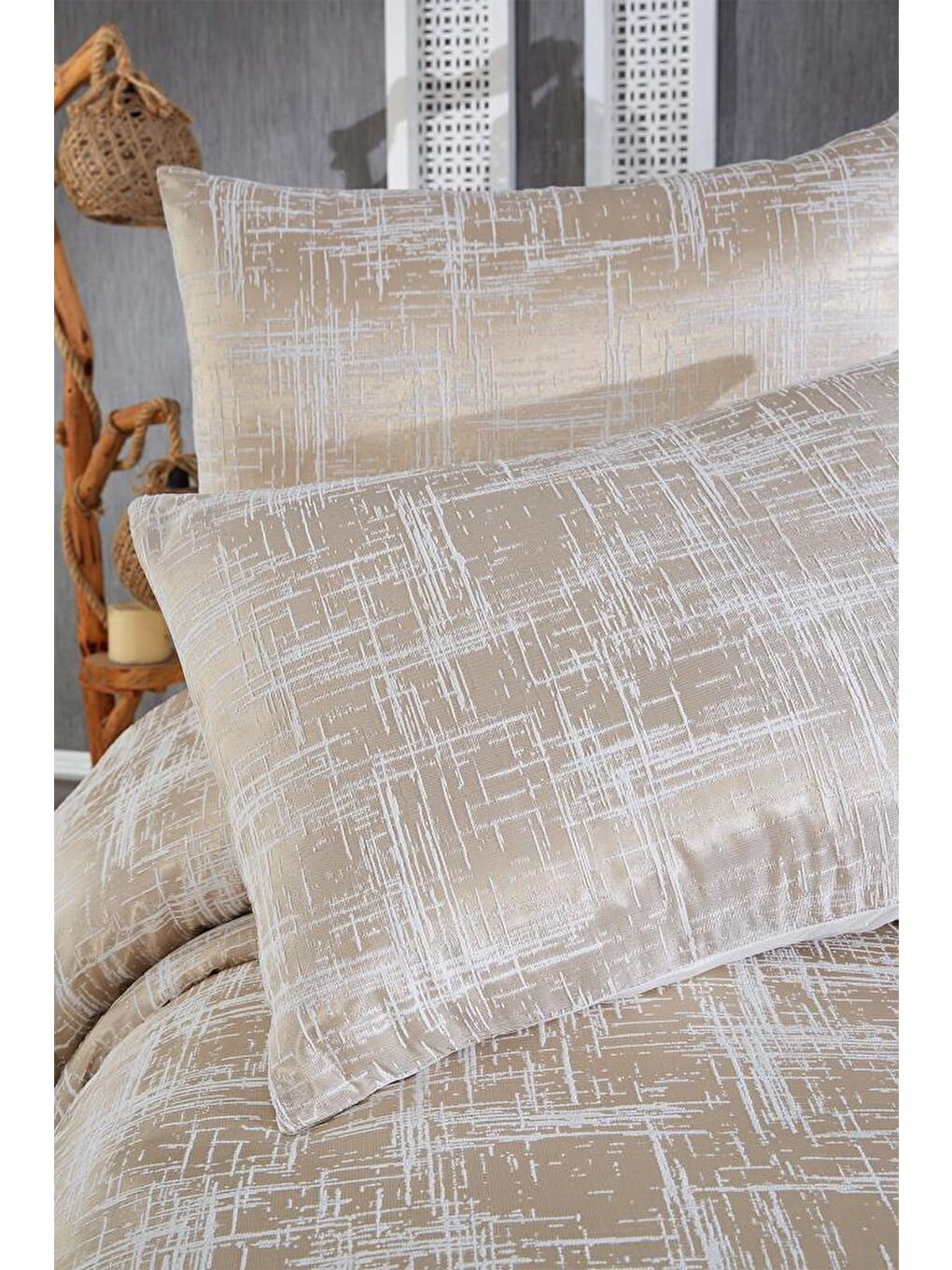 Kahverengi Latife Yatak Örtüsü Cappucino-2