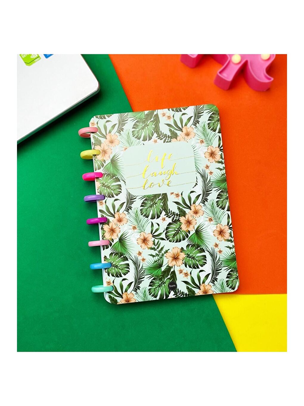 BAM HEDİYELİK EŞYA Life Love Yeni Nesil Kalp Spiralli Defter