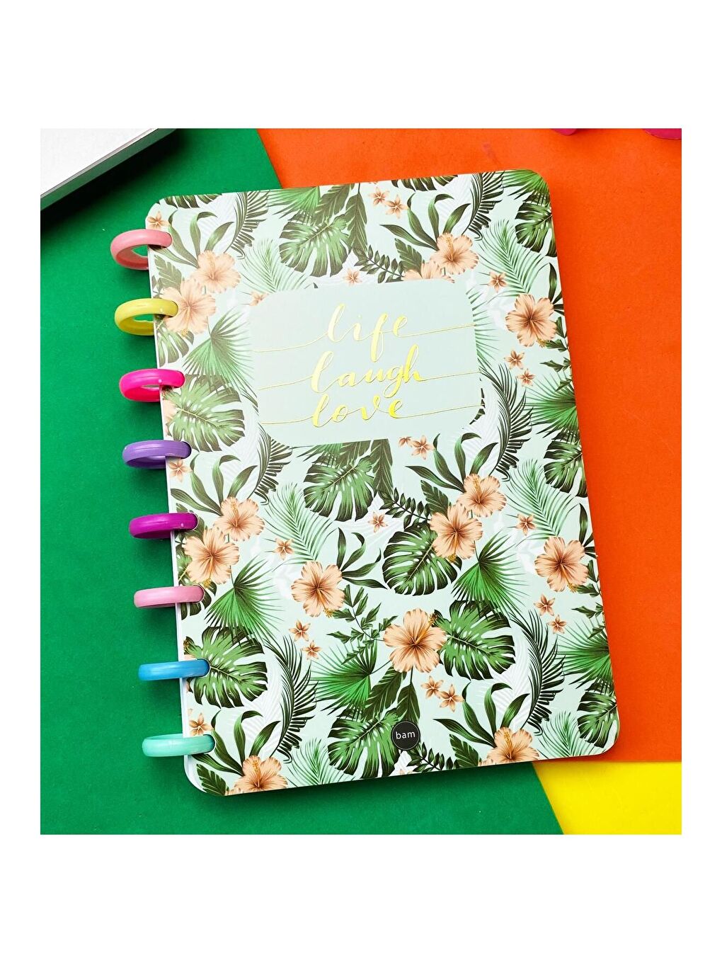 BAM HEDİYELİK EŞYA Life Love Yeni Nesil Kalp Spiralli Defter - 1