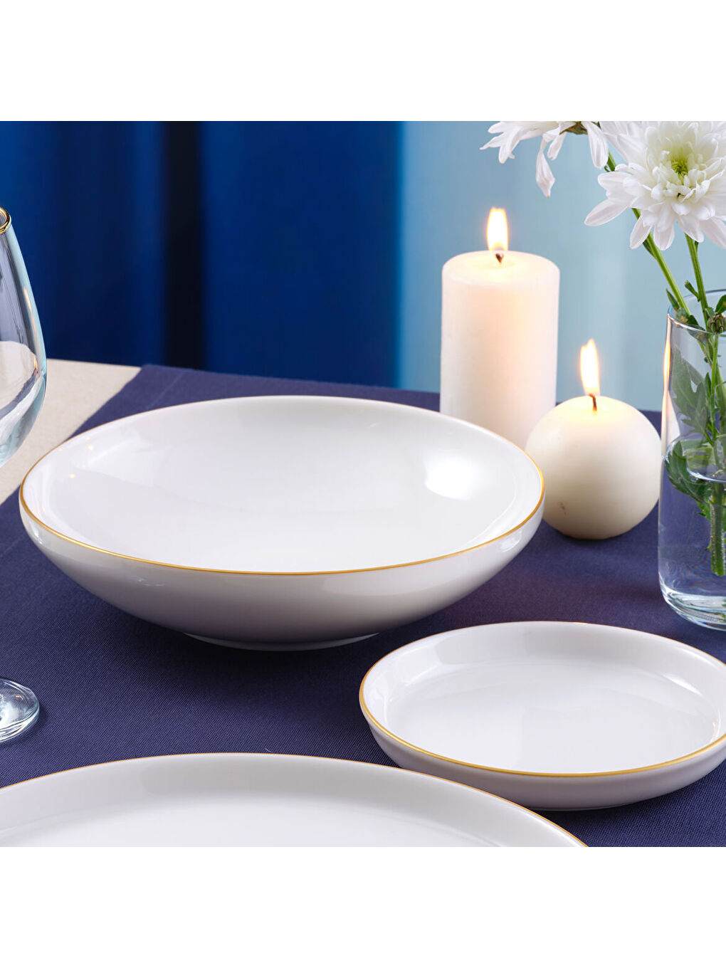 Karışık Bilbao 3 Parça Sıngle Yemek Takımı Gold-1