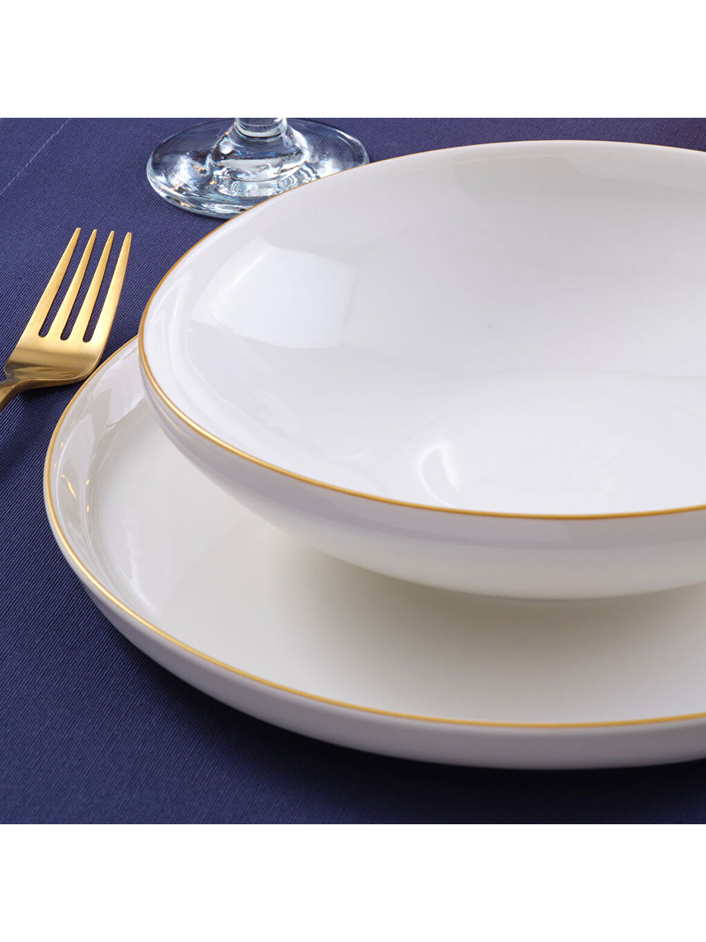 Karışık Bilbao 3 Parça Sıngle Yemek Takımı Gold-2