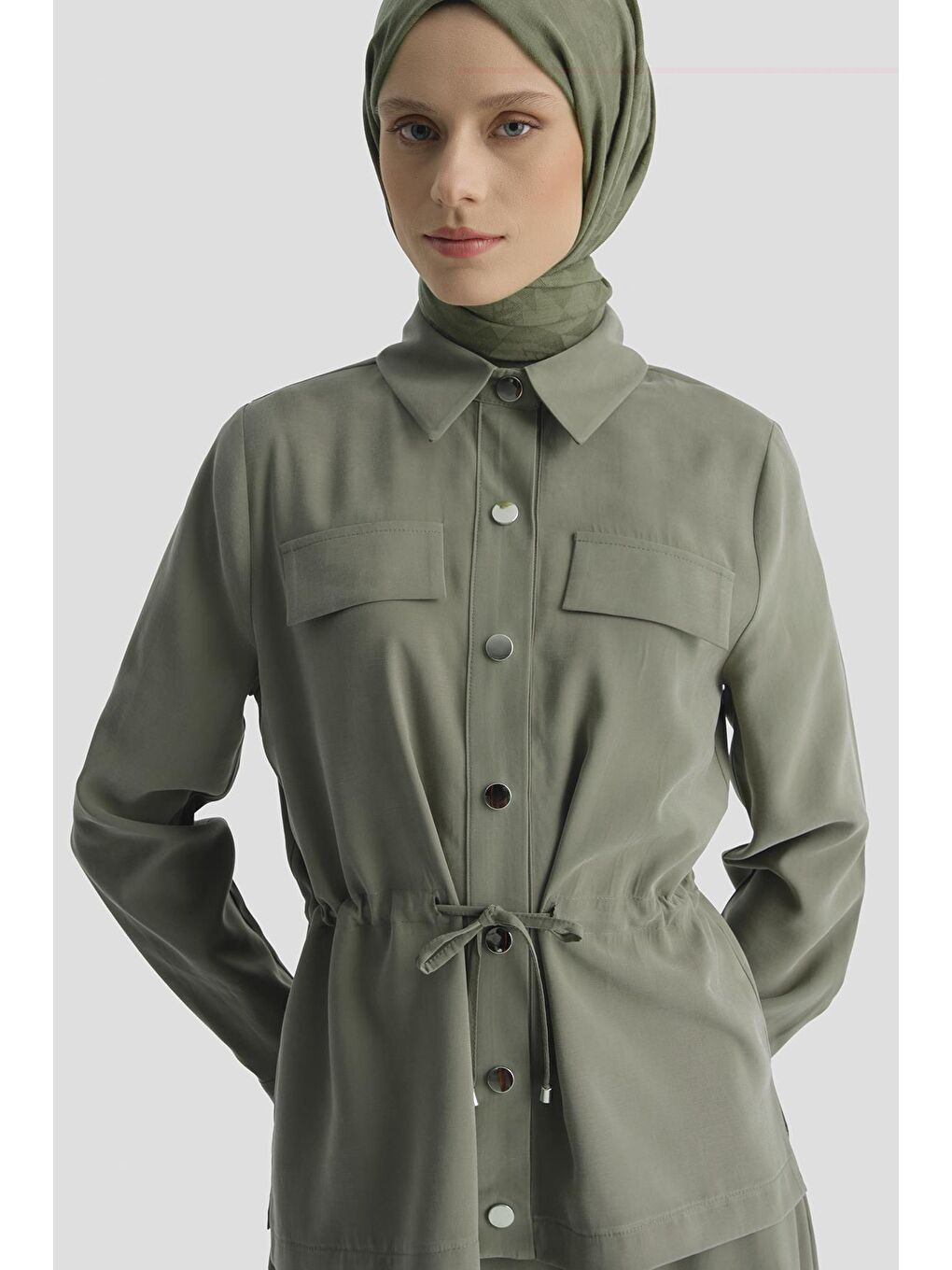 Beli Büzgülü Takım Haki-1