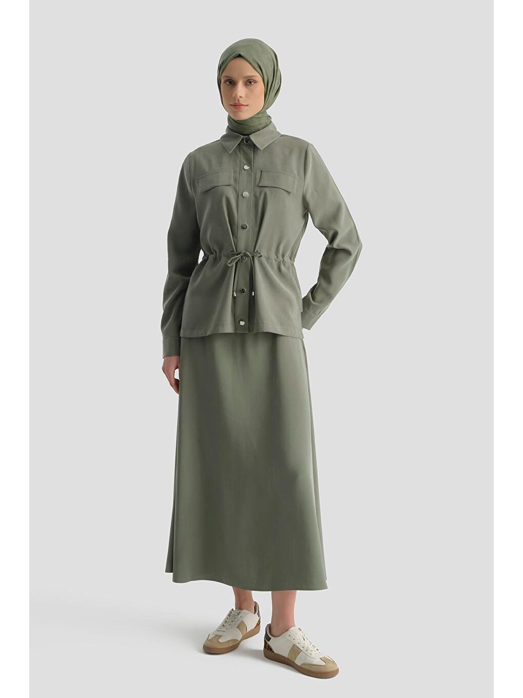 Beli Büzgülü Takım Haki-2