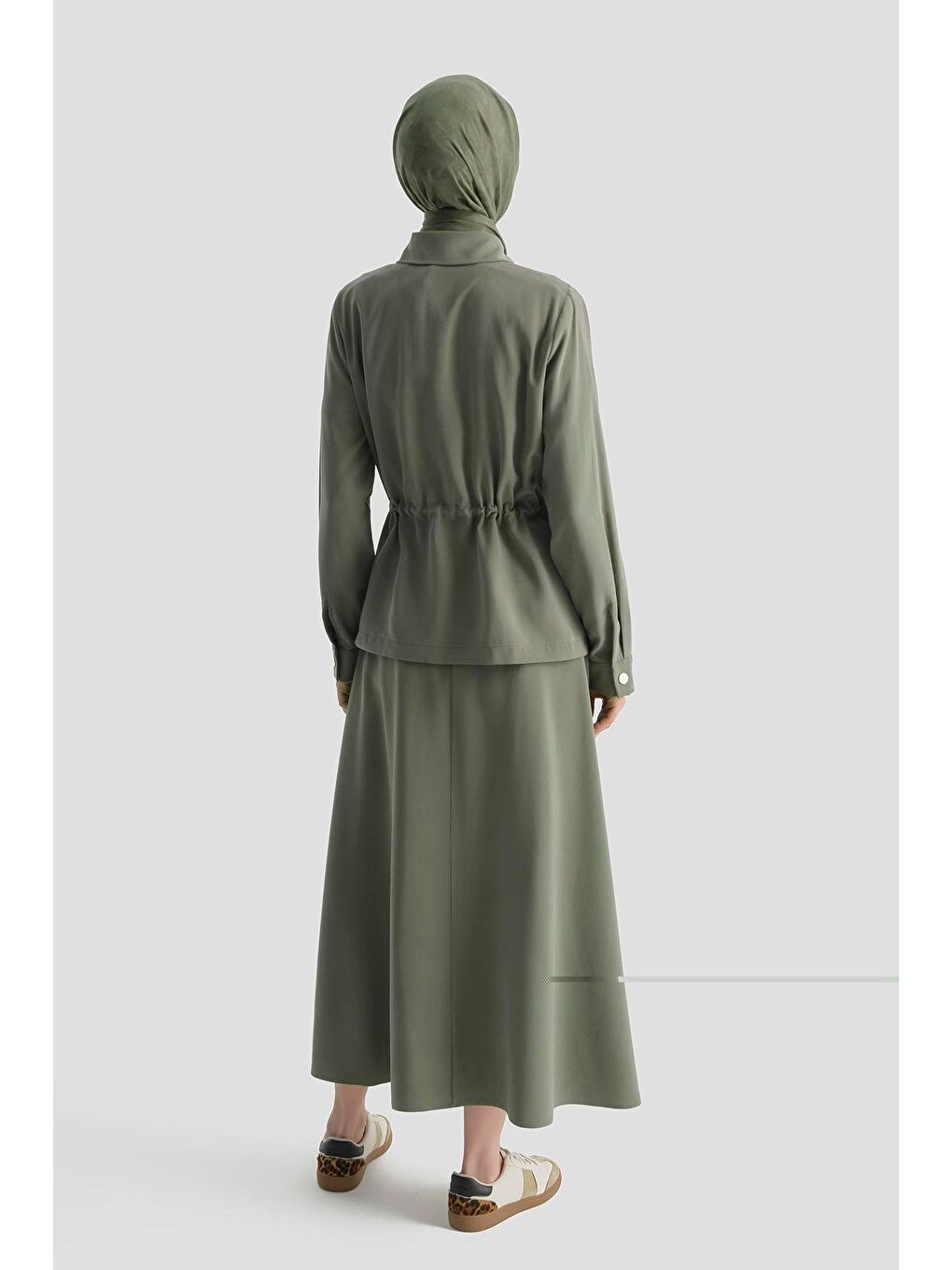 Beli Büzgülü Takım Haki-5