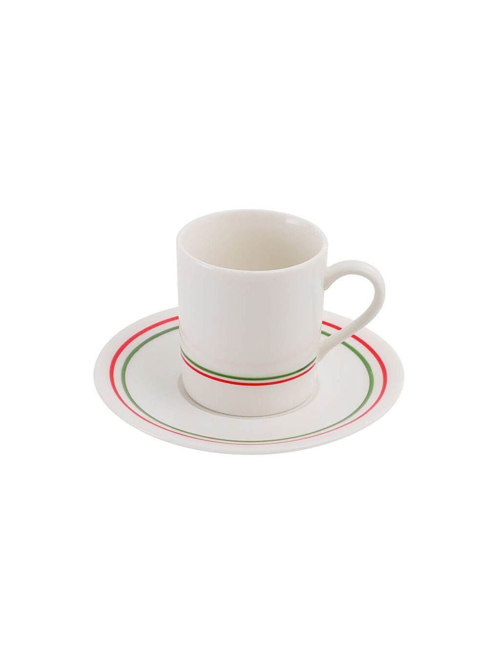 Ekru Camelia 2 Kişilik Kahve Fincanı Takımı Yeşil-1