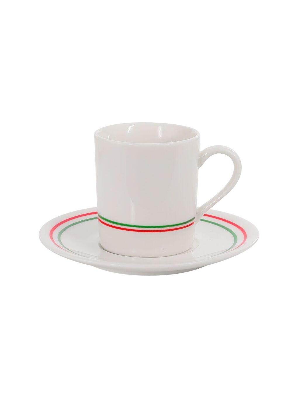 Ekru Camelia 2 Kişilik Kahve Fincanı Takımı Yeşil-2