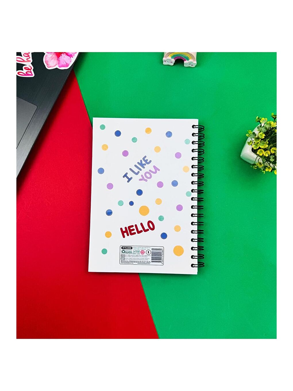 BAM HEDİYELİK EŞYA Hello Bear Tasarımlı Spiralli Defter - 2