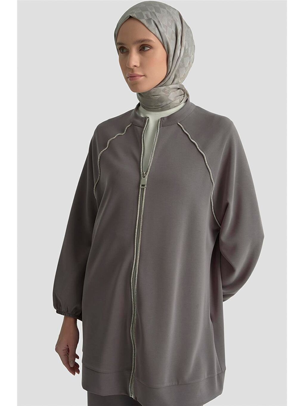 Biyeli Örme Takım 25Kd1176 Antrasit-3