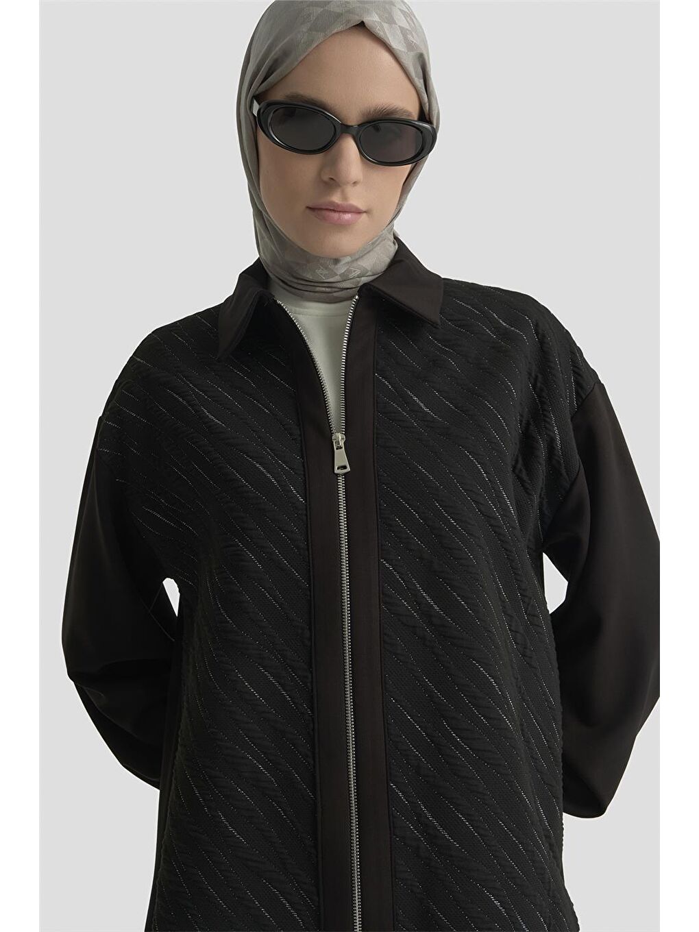 Jakarlı Örme Takım 25Kd1059 Siyah