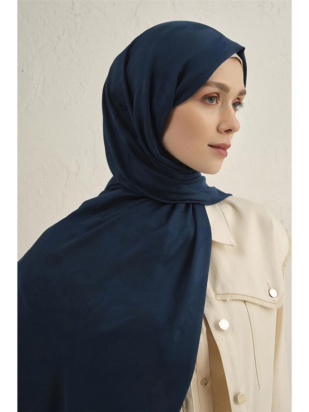 Yeşil Lyocell Viscon Dalga Desen Şal 1 27-3