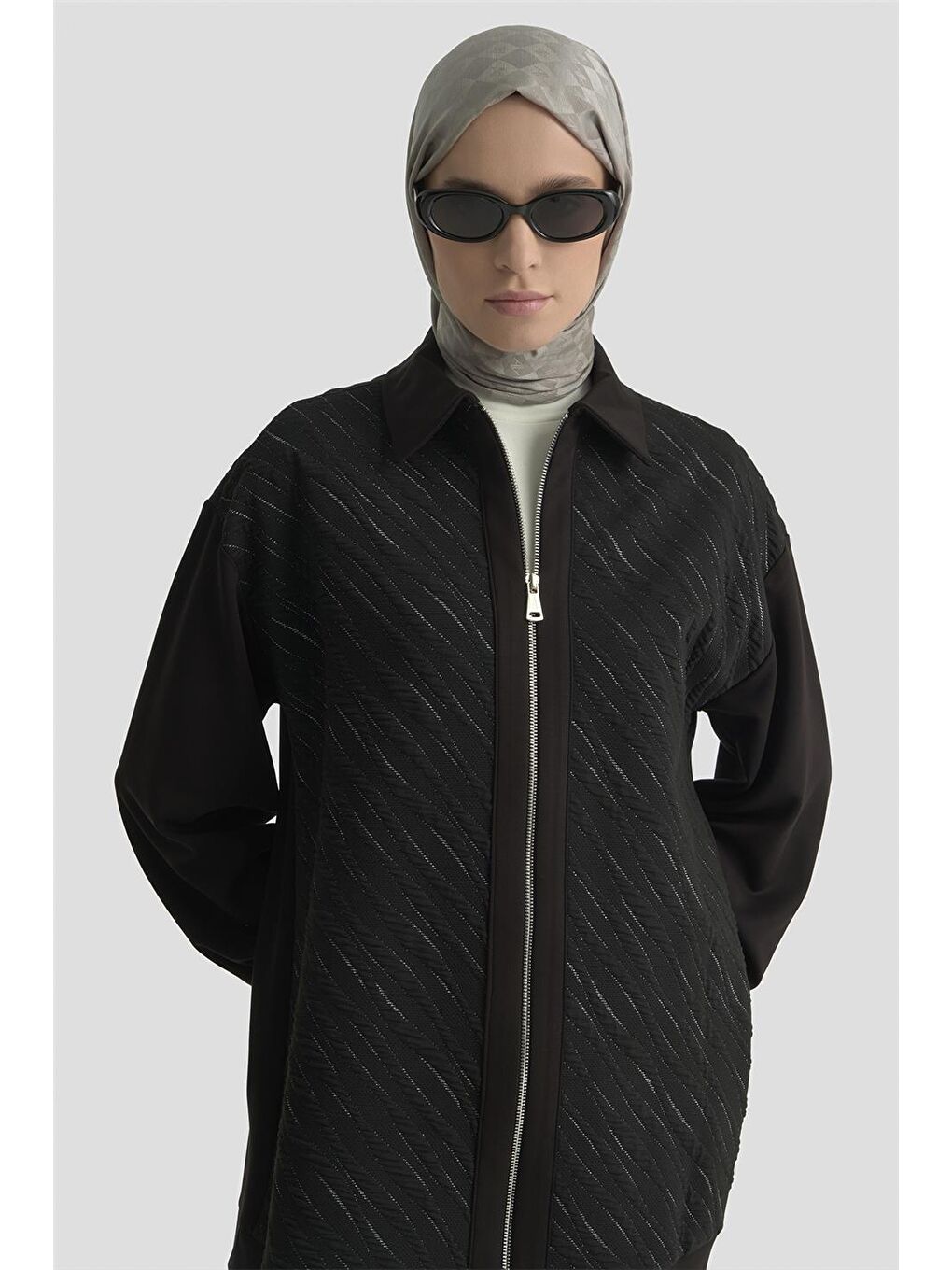 Jakarlı Örme Takım 25Kd1059 Siyah-2