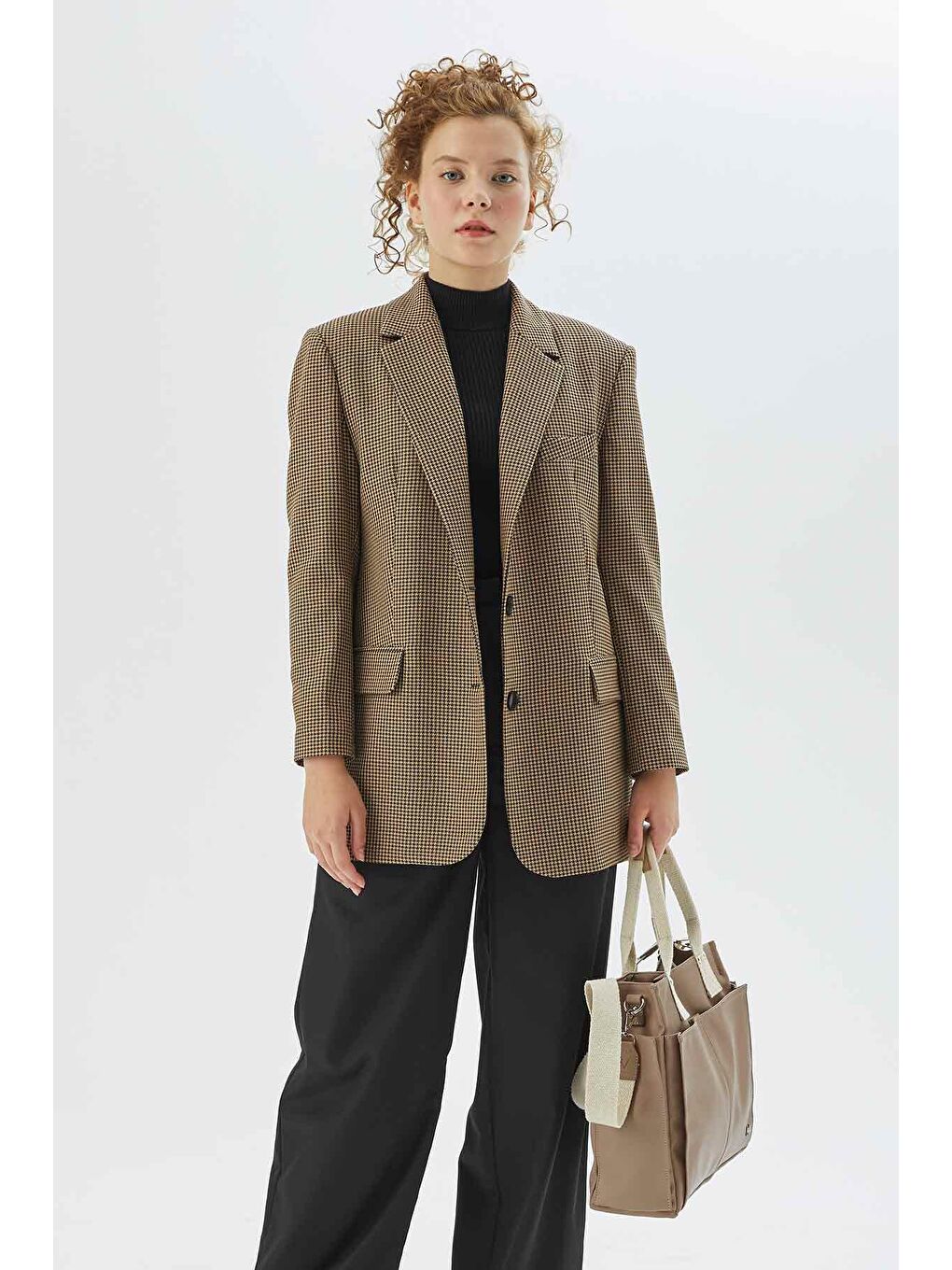 Bej Deri Everyday Bag Vizon-1